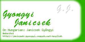 gyongyi janicsek business card